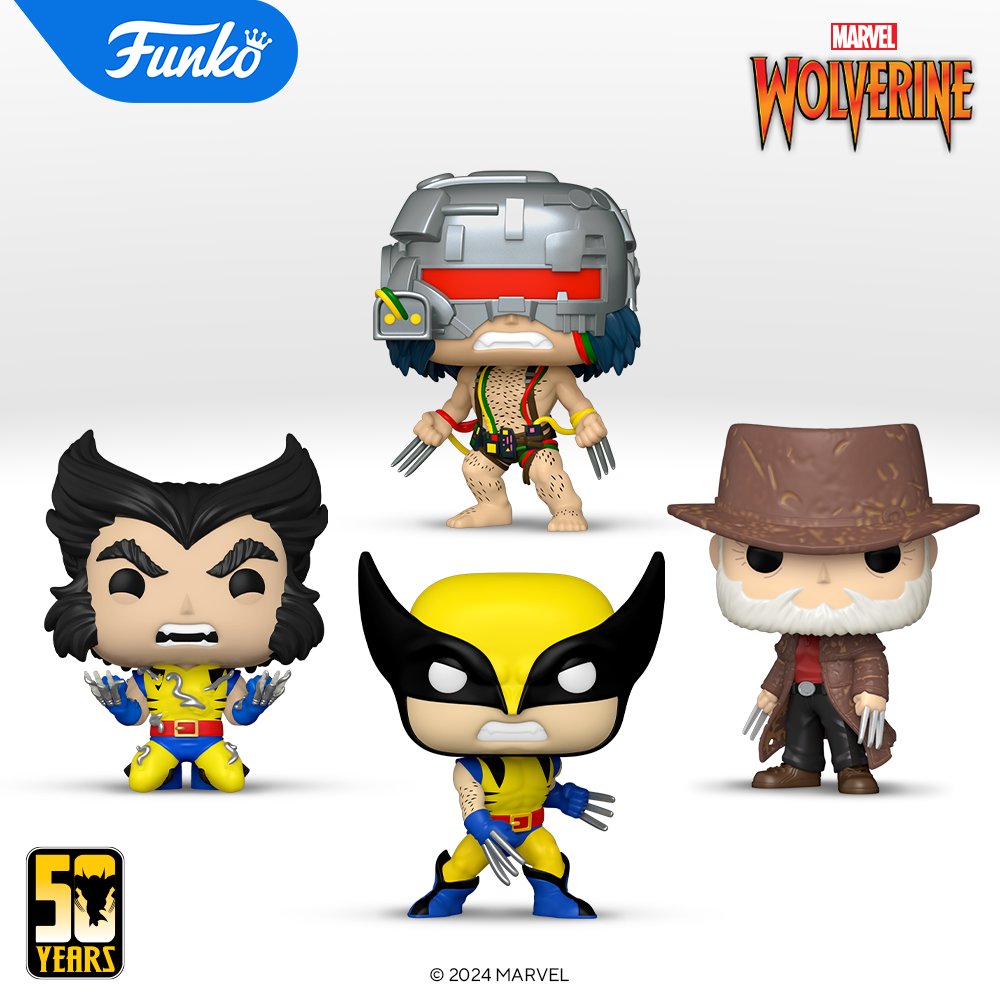 Boneco Funko Pop Marvel Wolverine 50 Anos