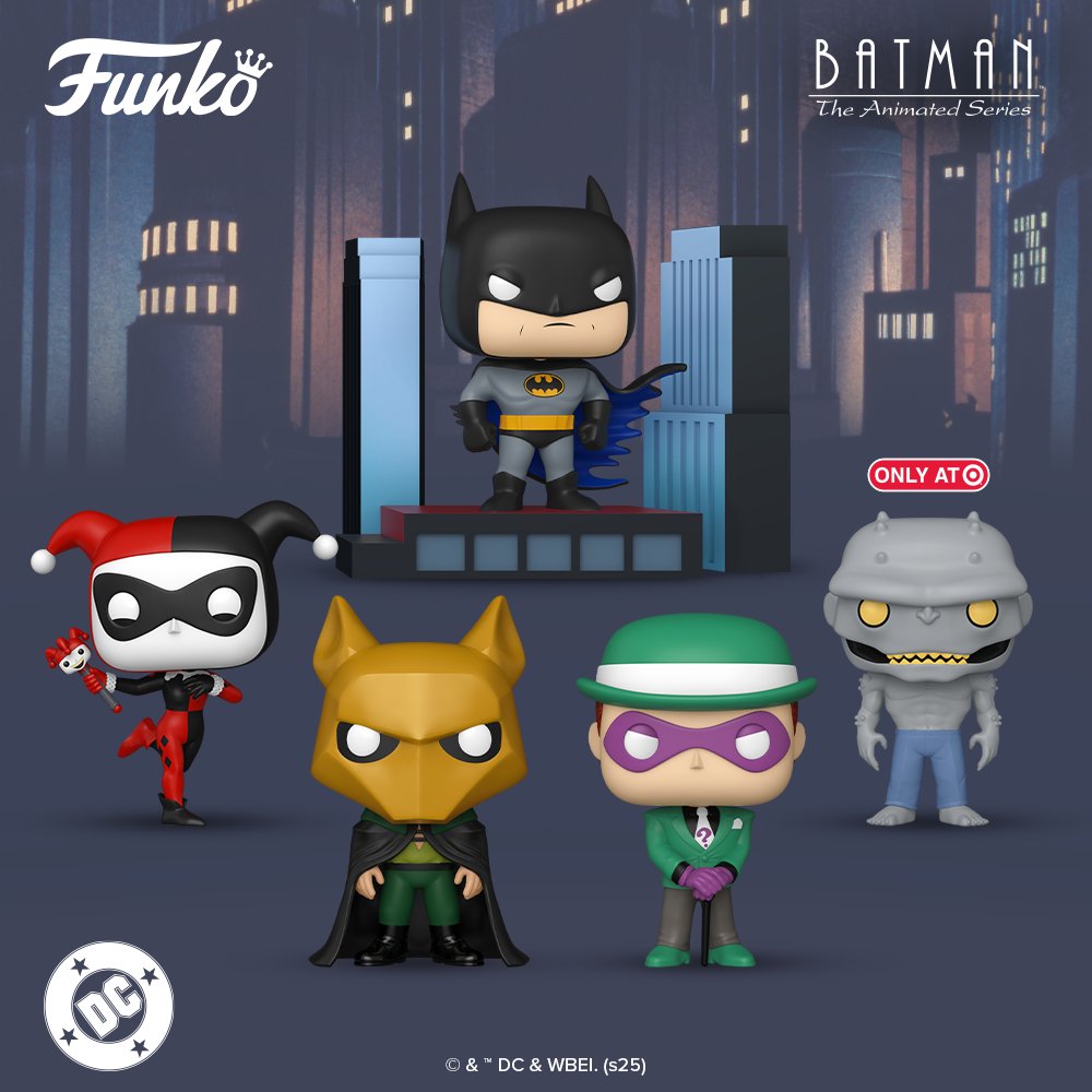 Funko Pop Batman The Animated Series - Batman, Harley Quinn, Ra's Al Ghul, Riddler, Killer Croc