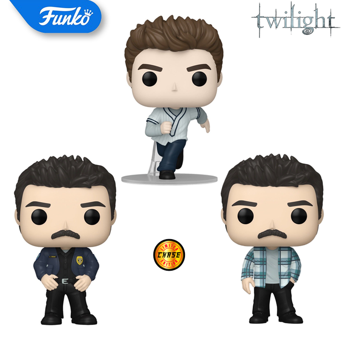 Funko Pop Crepúsculo - Edward Cullen e Charlie Swan (Funko Shop Exclusive)