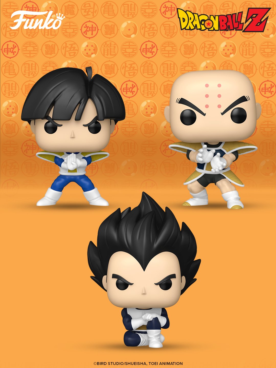 Funko Pop Dragon Ball Z - Gohan, Kuririn e Vegeta