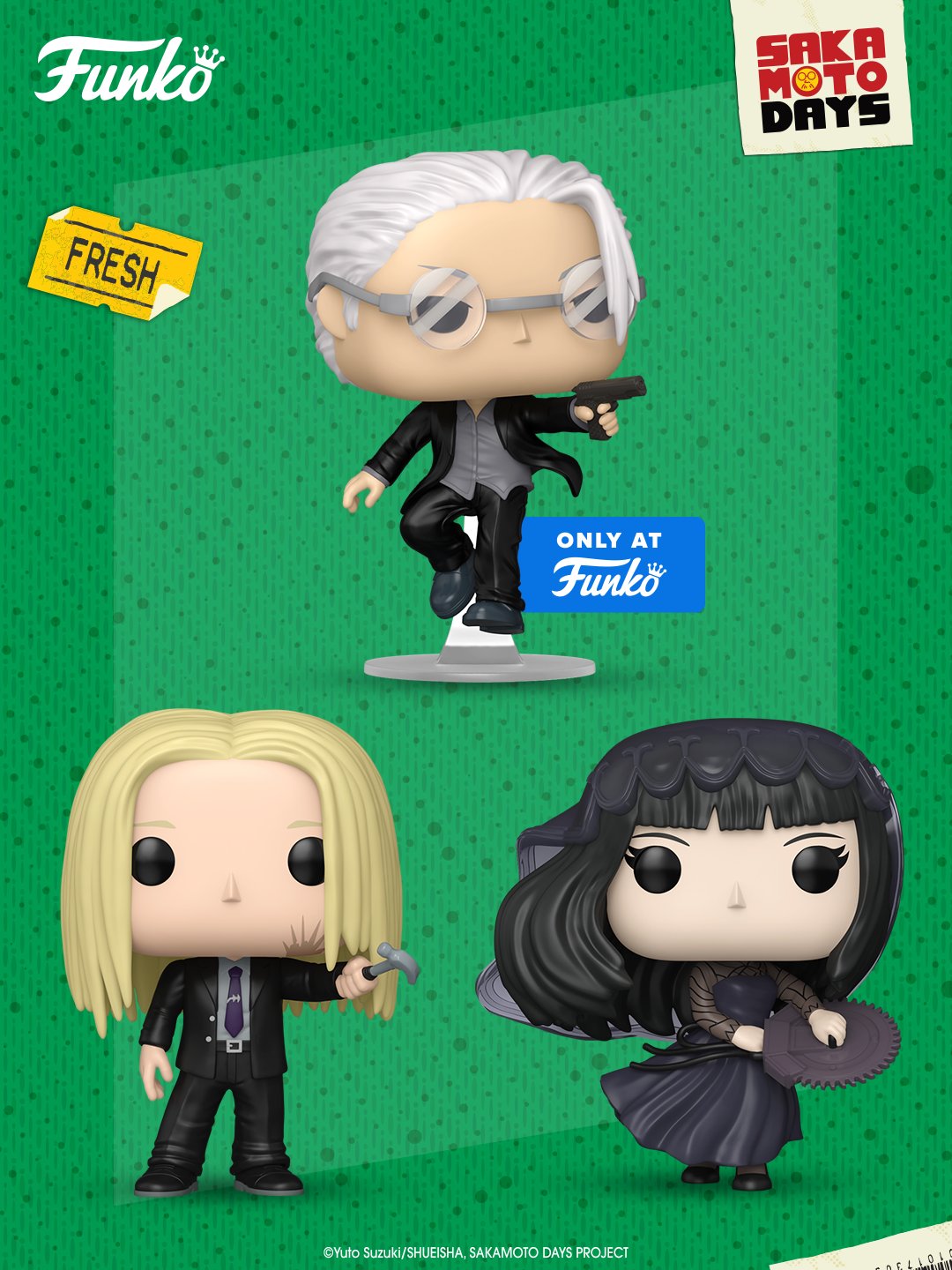 Funko Pop Sakamoto Days - Taro Sakamoto, Shishiba, Osaragi