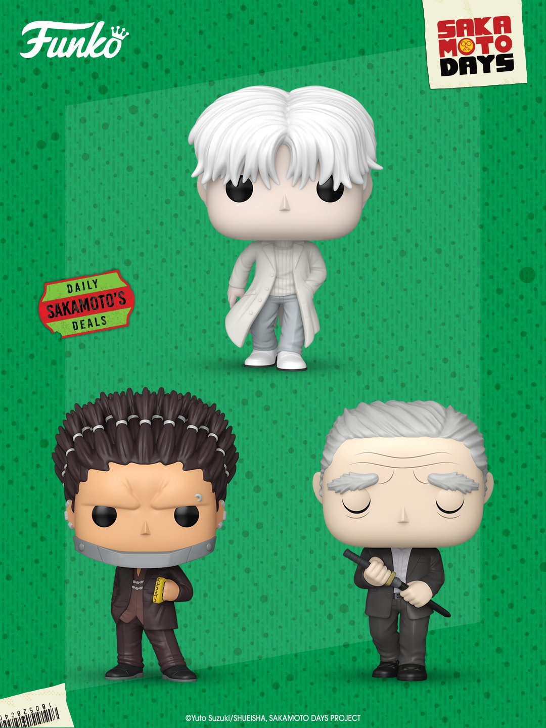 Funko Pop Sakamoto Days - X (Slur), Hyo, Takamura